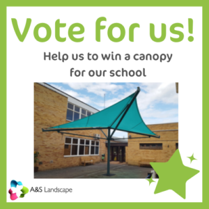 Vote for us! Help us to win a canopy for our school. A&S Landscape